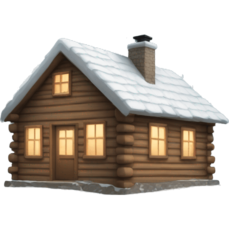 winter cabin emoji