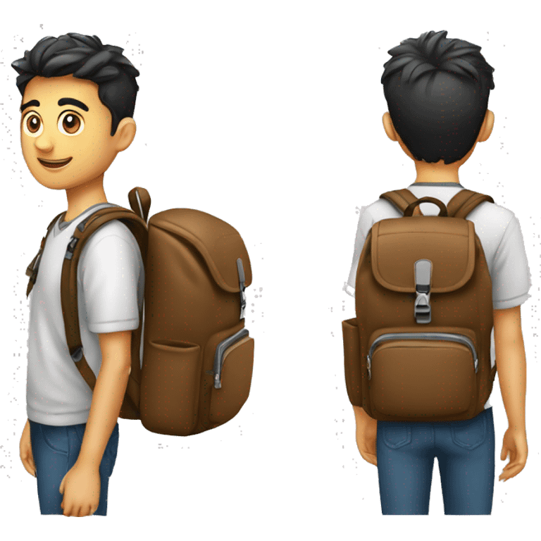 a sttudent wıth backpack emoji