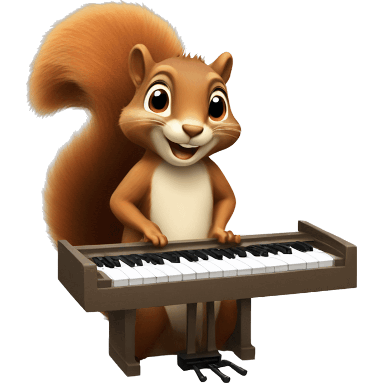 Squirrel play piano  emoji