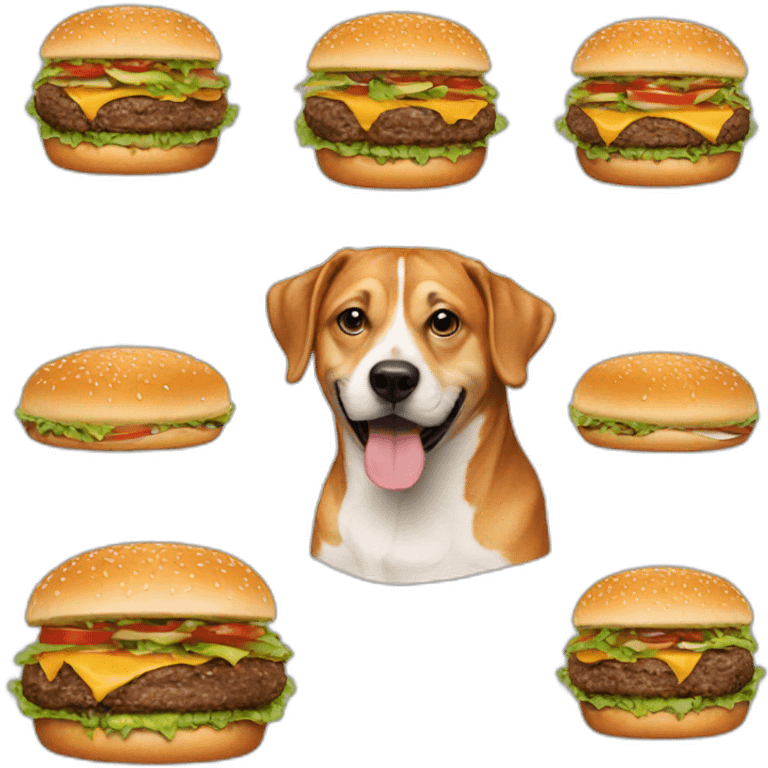 dog as a burger emoji