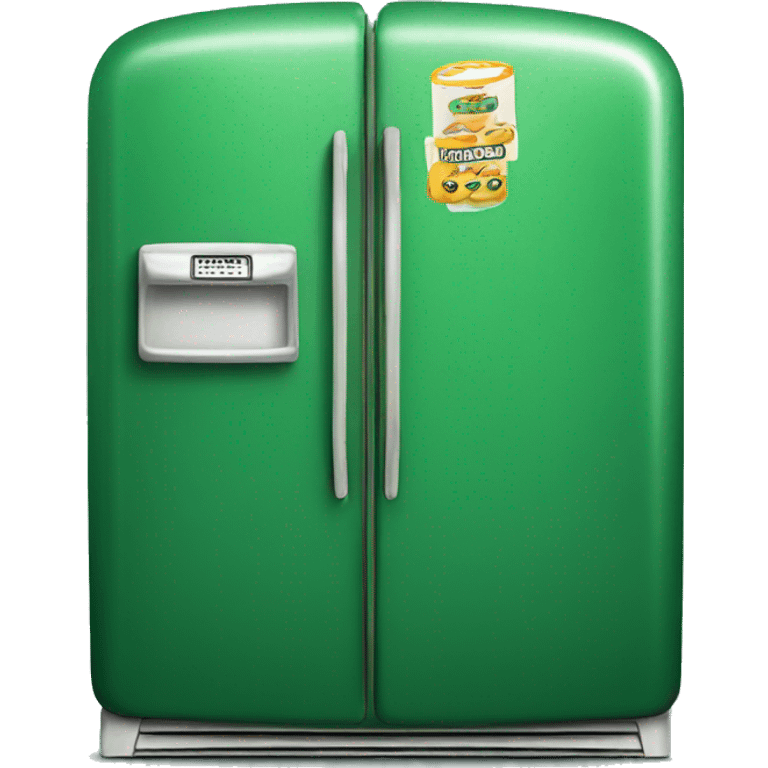 Realistic emerald green vintage fridge emoji