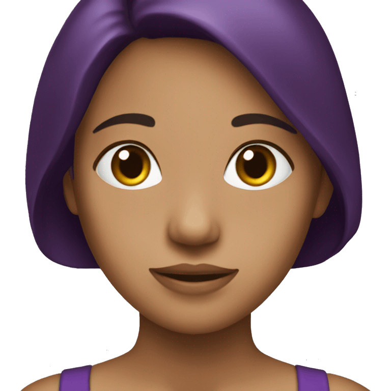 Girl aubergine emoji