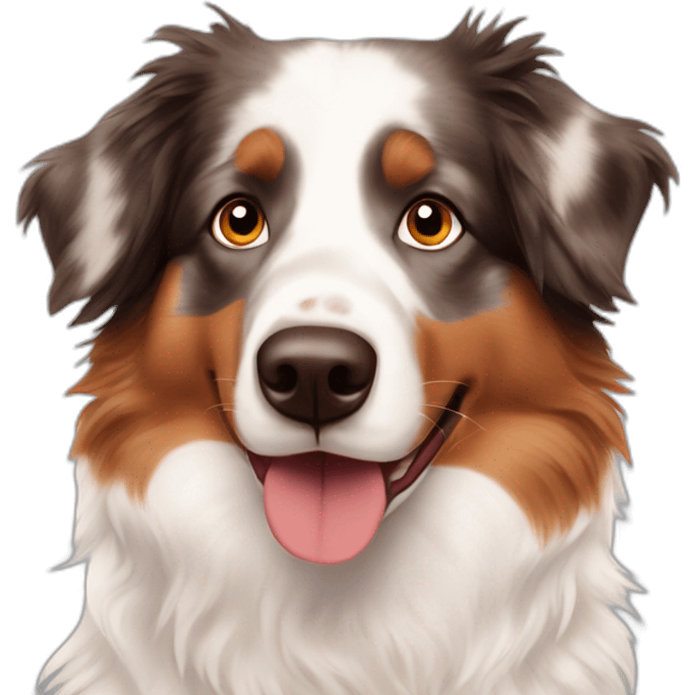 Australian Shepherd red merle with Brown fur around the right eye emoji