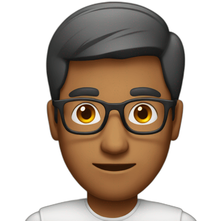 Indian guy wearing eyeglasses emoji