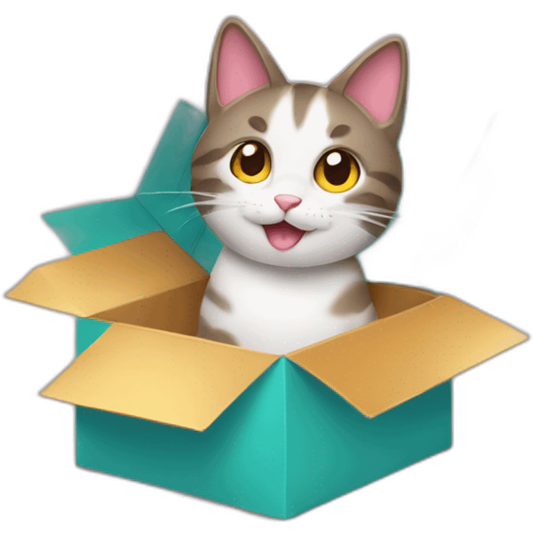 cat in gift box emoji