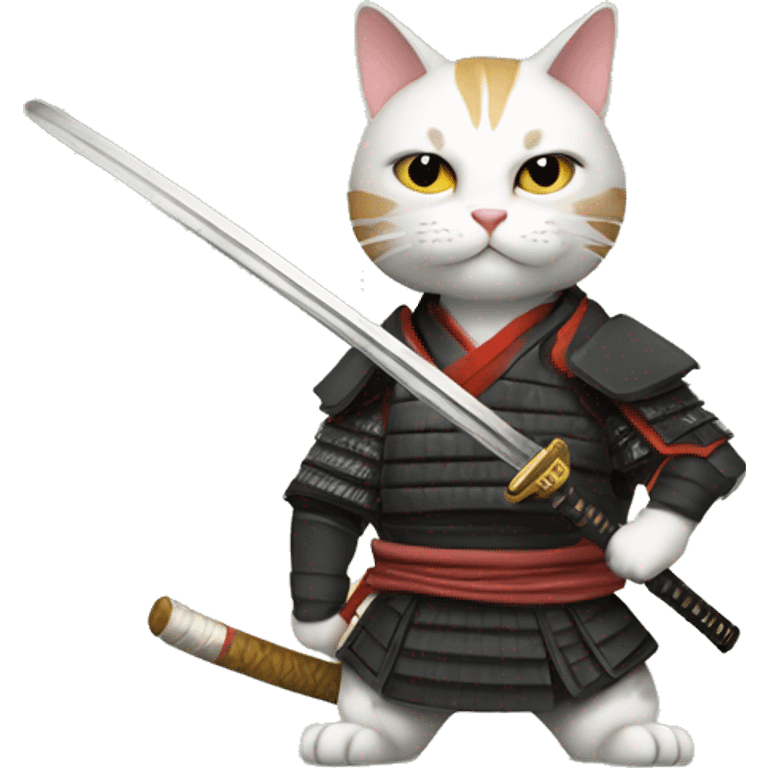 samurai swordsman cat emoji