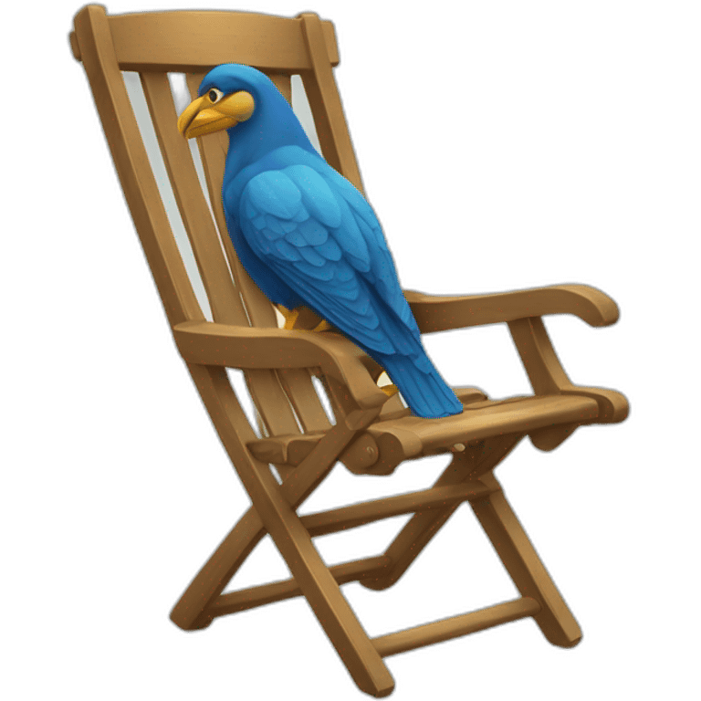 oiseau sur une chaise emoji