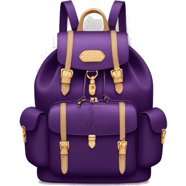 Dark Purple Louis Vuitton backpack  emoji