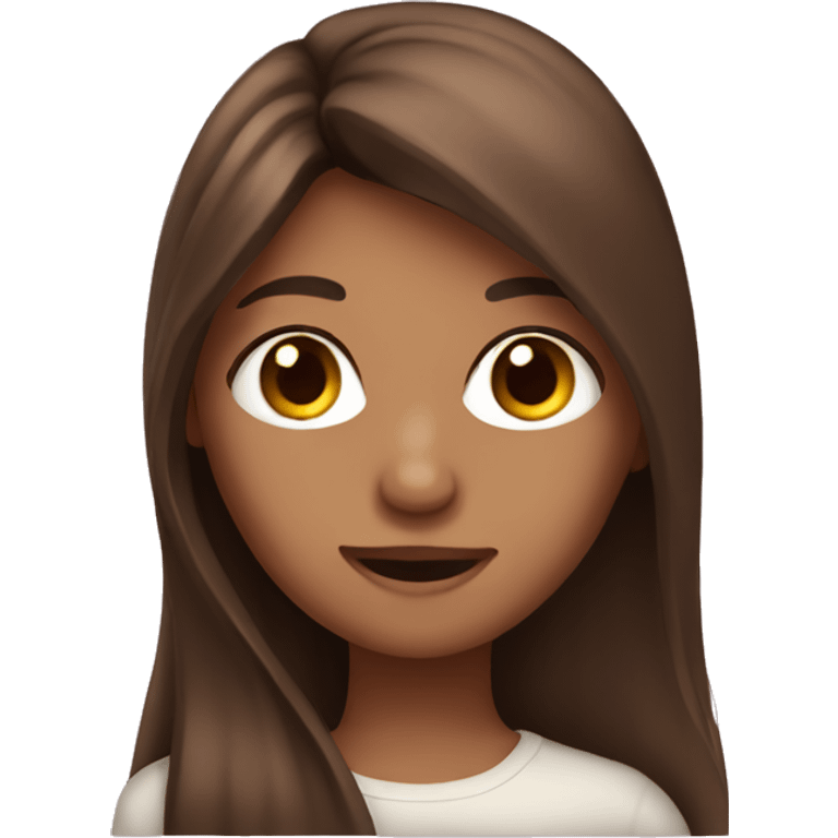 long brown hair girl emoji