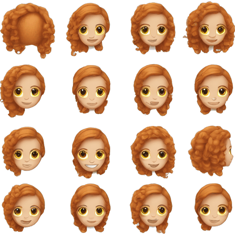 Hair roller ginger female emoji emoji