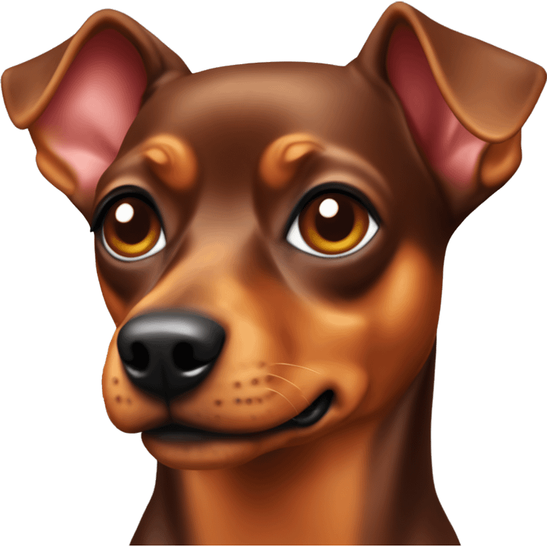 Miniture pinscher red dog  emoji