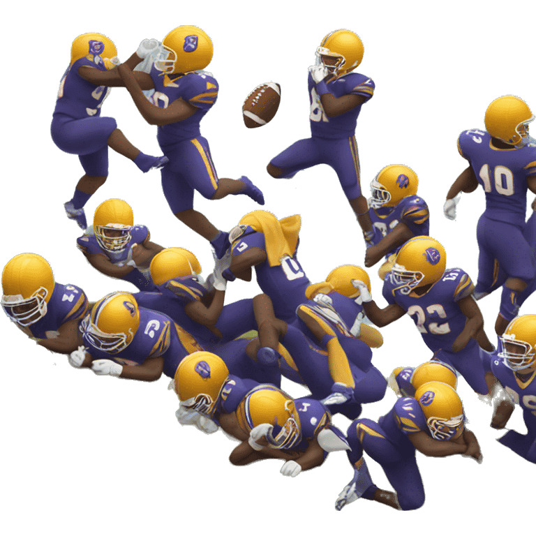 Sad Football team falling off a cliff emoji