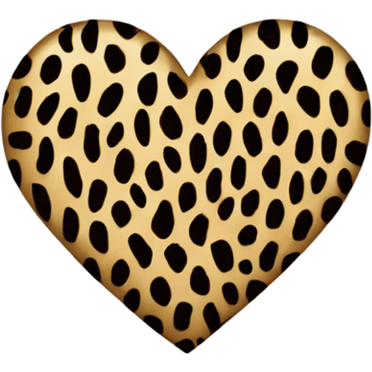 Leopard print heart emoji