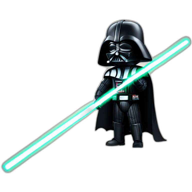 Darth Vader with his lightsaber emoji