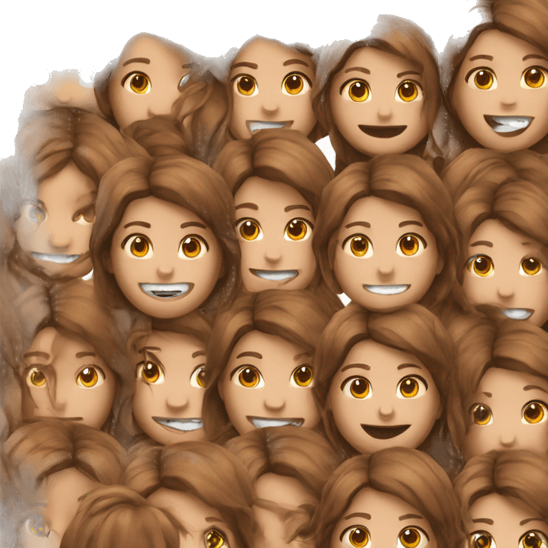 girl with brown hair and front teeth are spaced emoji