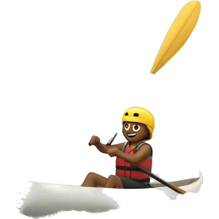 person paddling a speed canoe emoji