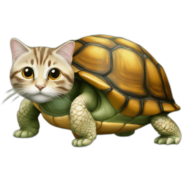 Tortue avec chat emoji