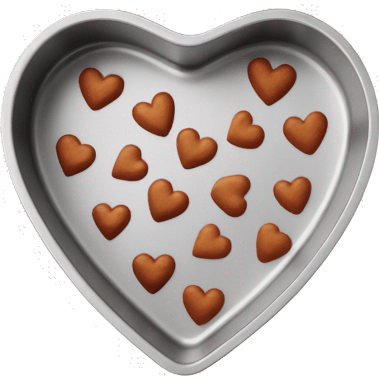 Realistic heart shaped detachable baking pan emoji