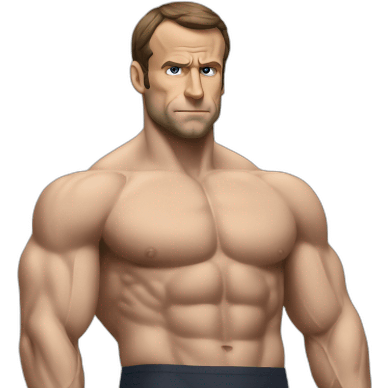 Macron muscle emoji