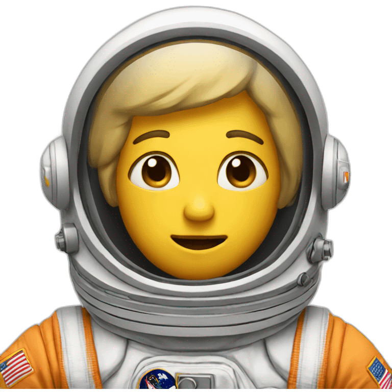 an astronaut thinking face emoji