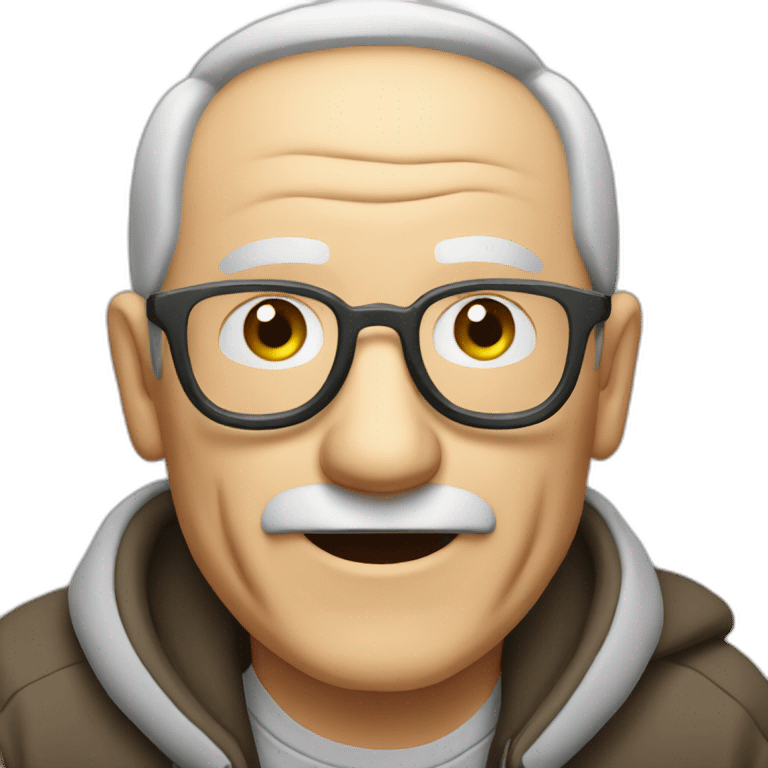 old man playing video game emoji