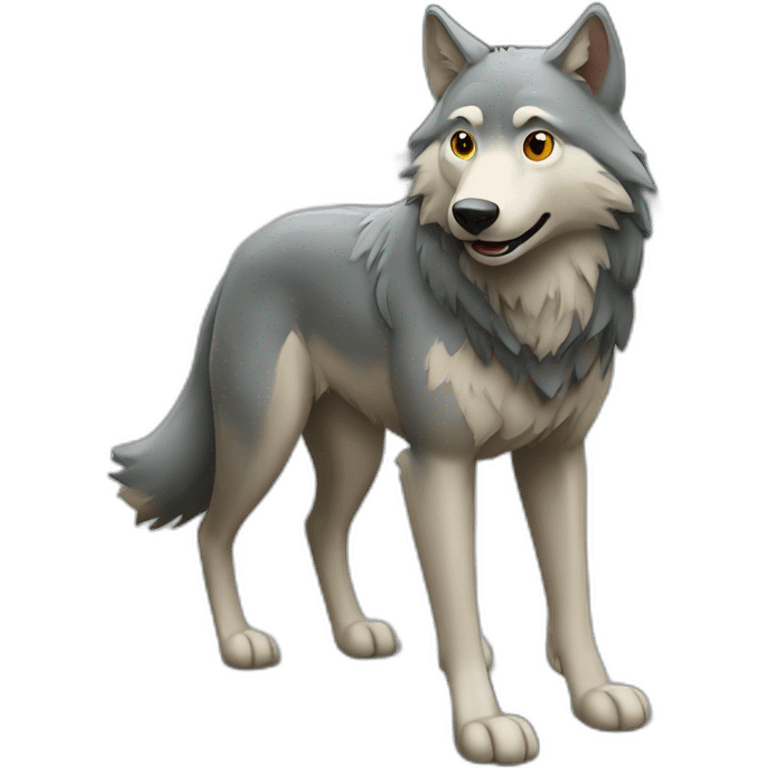 Wolf on the Walk street emoji