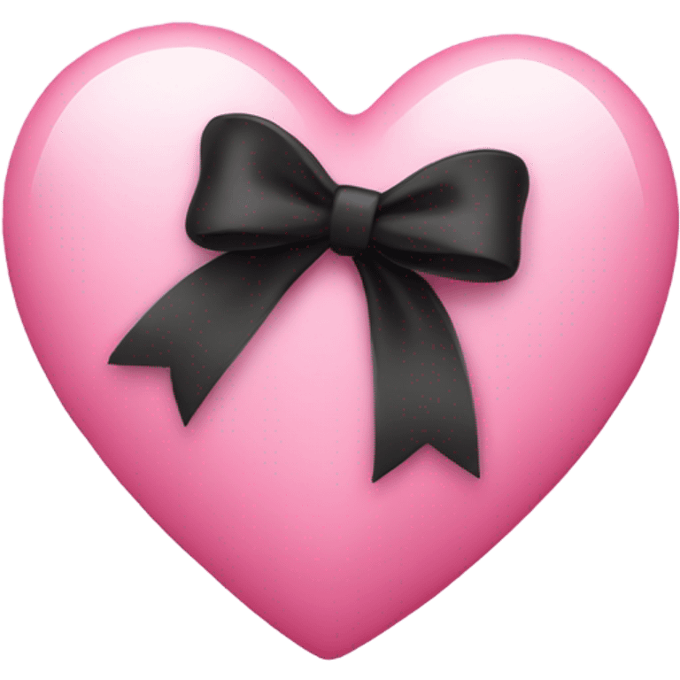 pink heart with a black bow emoji