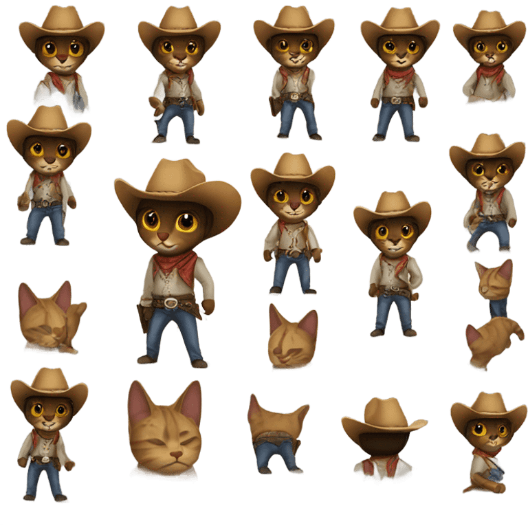 Cowboy cat emoji