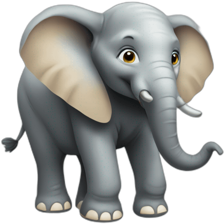 Chat sur elephant emoji