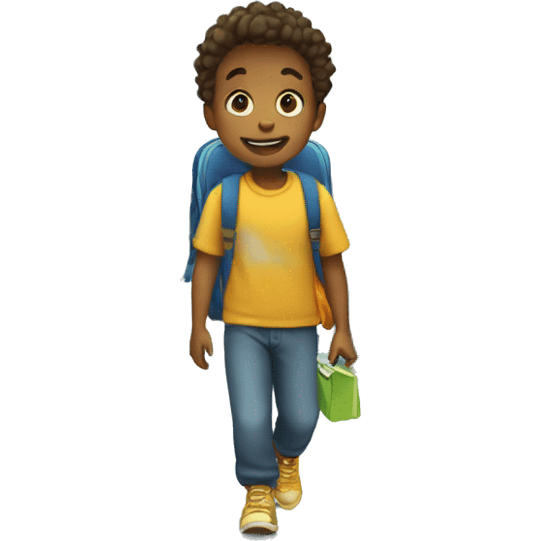 kid going to school  emoji