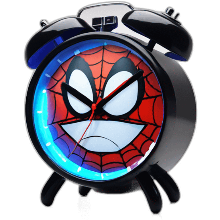 Funny spiderman modern alarm clock for kids emoji