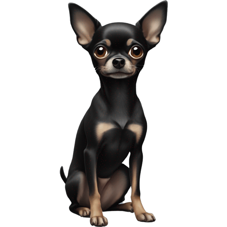 Black chihuahua  emoji