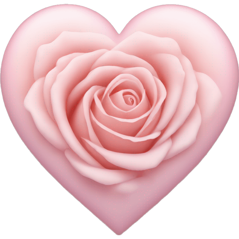 Pastel rose heart emoji