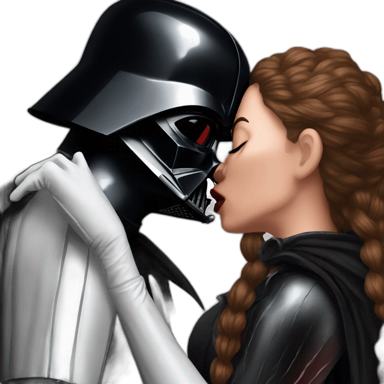 Darth vader and venom kiss emoji