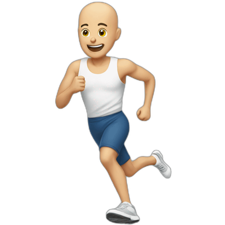 bald running man emoji