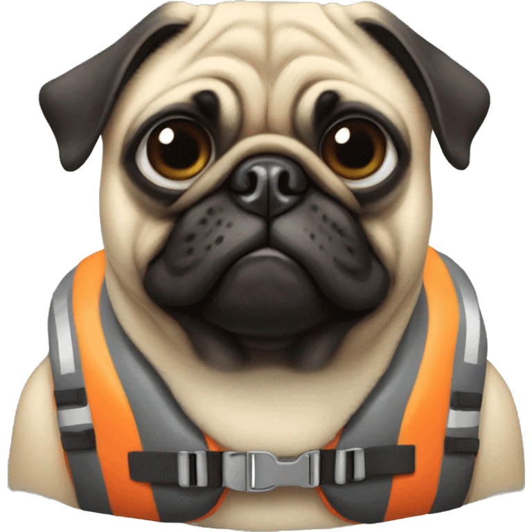 Pug in life jacket emoji