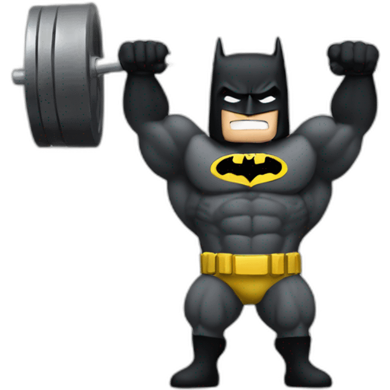 batman lifting weights emoji