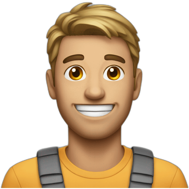 guy face pushing emoji