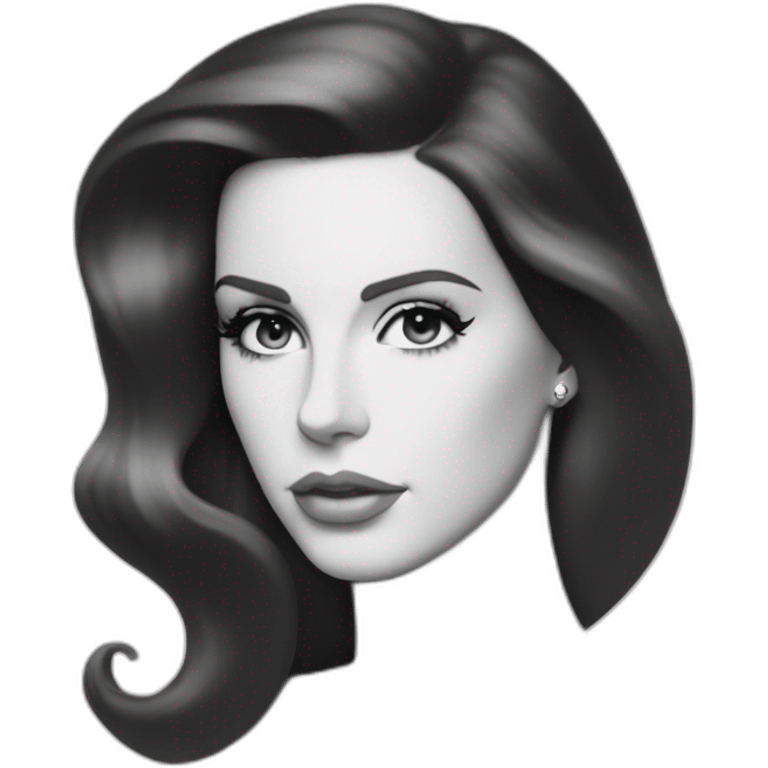 Lana Del Rey “Ultraviolence” letter emoji in black and white. Only the text UV emoji