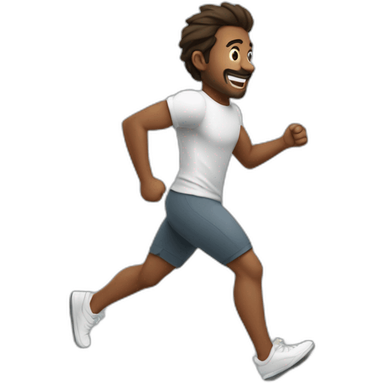 Running from the side in casual attire emoji