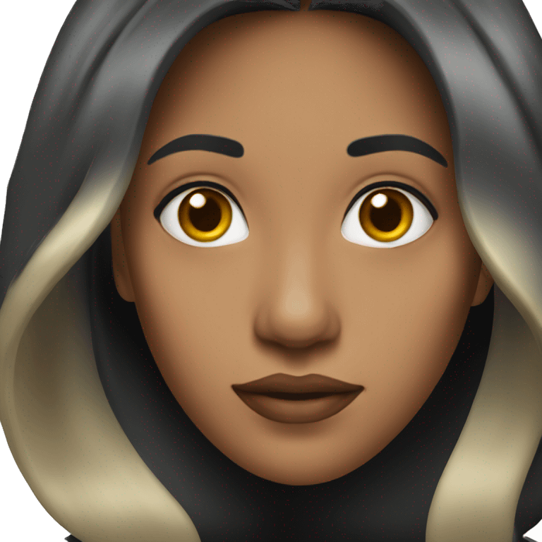 woman black long hair  emoji