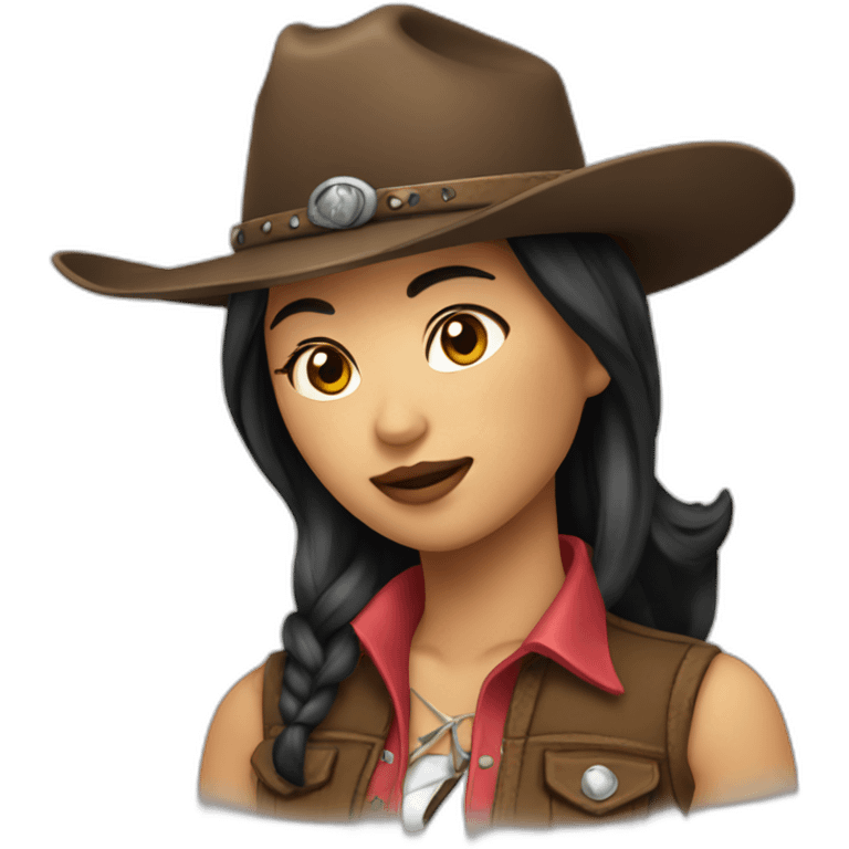 Hot Asian Cowgirl emoji