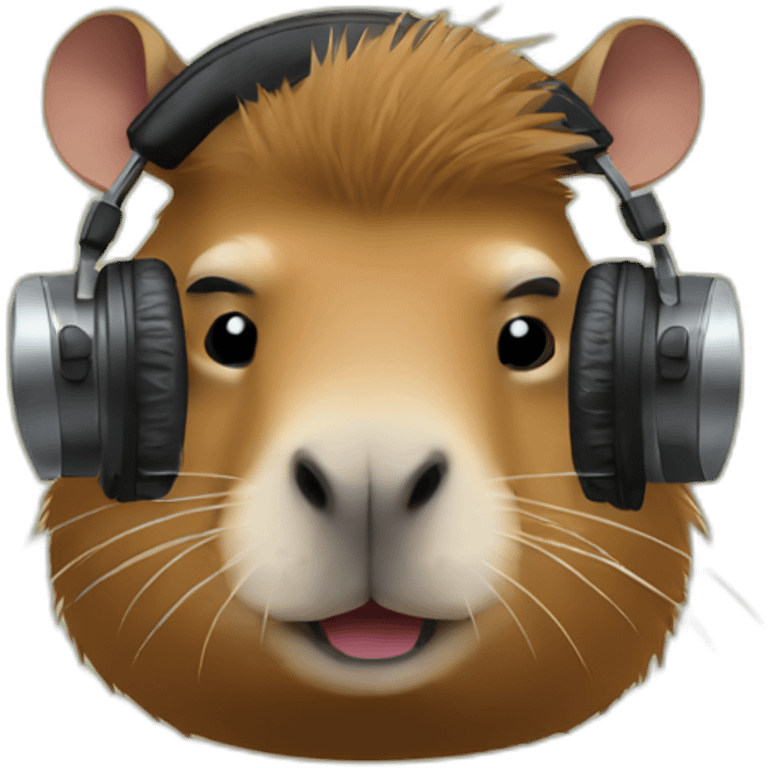 A capybara dj emoji