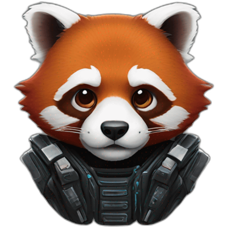 cyberpunk red panda emoji