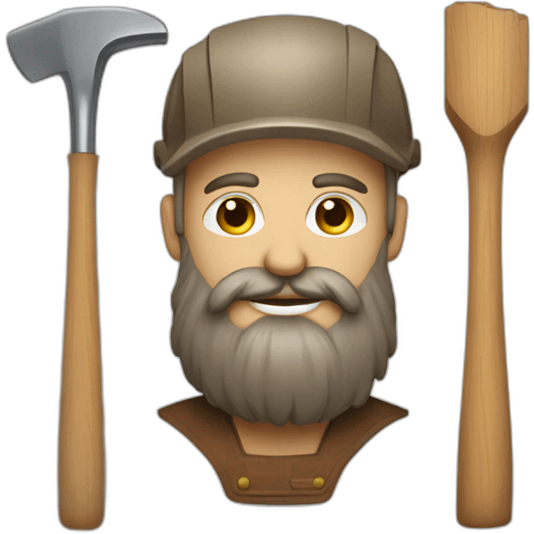 Bearded wood worker emoji