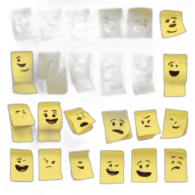 multiple post it notes emoji