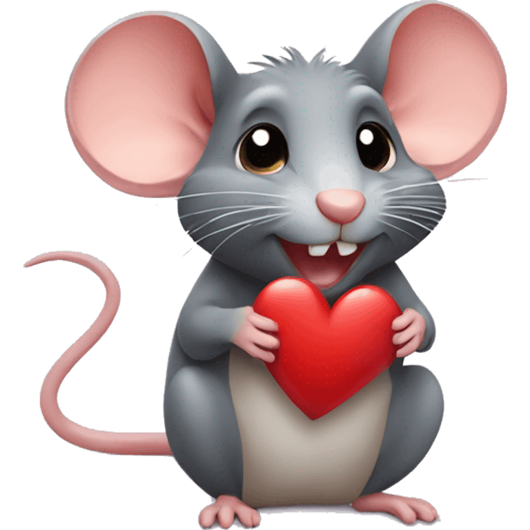 Rat with a heart emoji