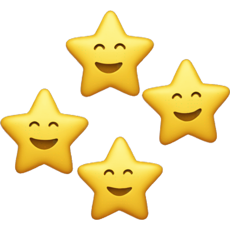 3 STARS FLOATING IN THE SKY emoji