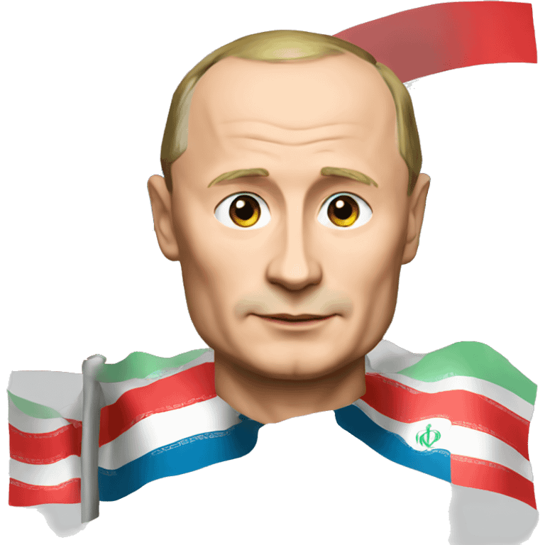 putin with iran flag emoji