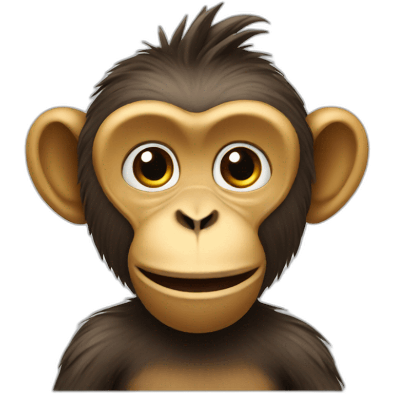 Monkey with ananas emoji